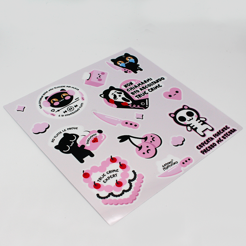 Foglio di Sticker Crime