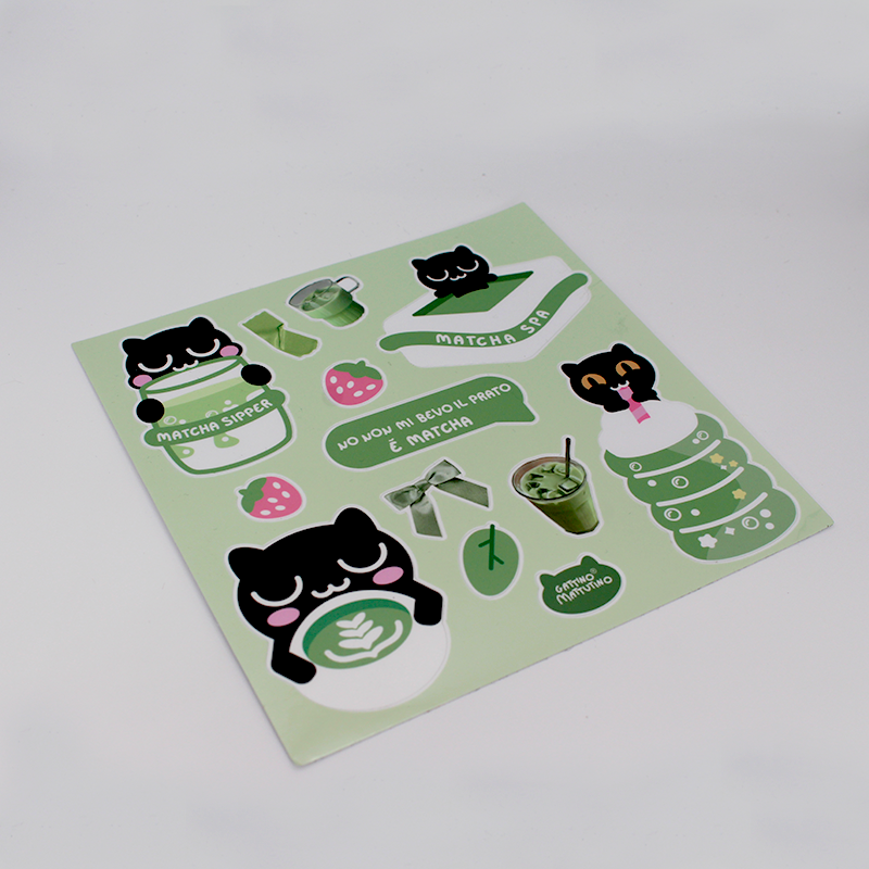 Foglio di sticker Matcha