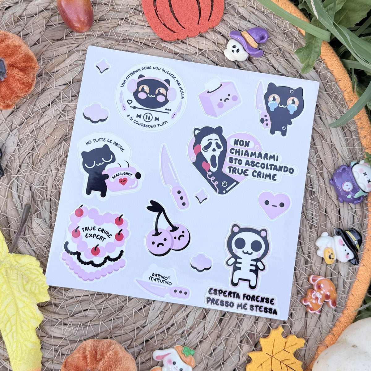 Foglio di Sticker Crime