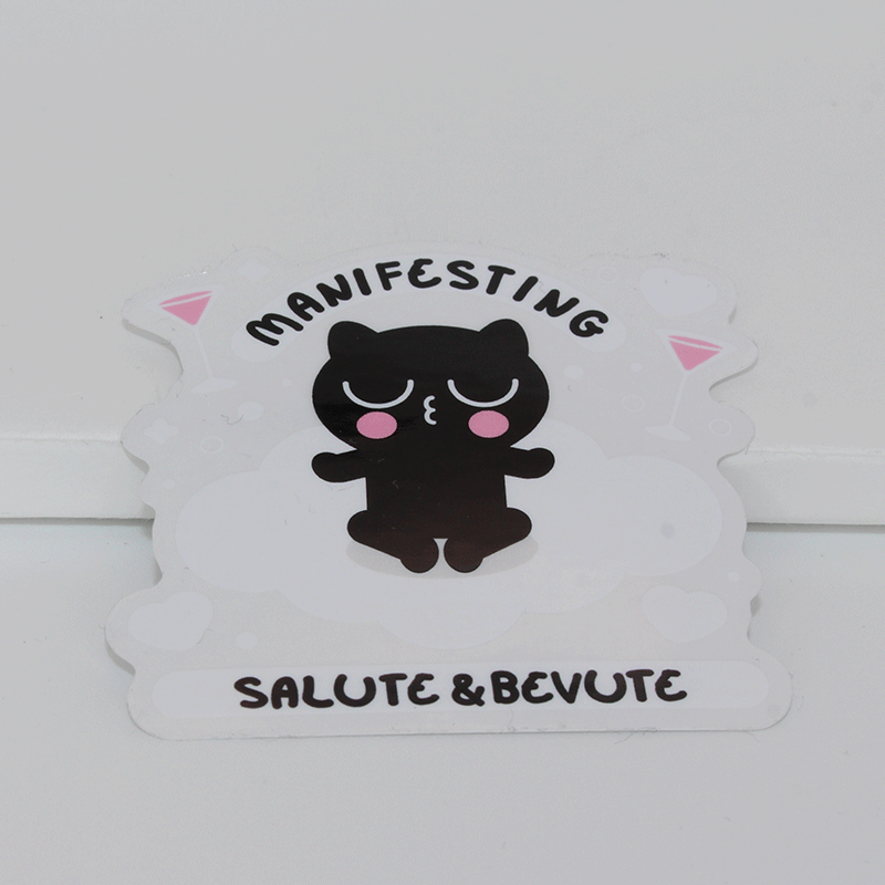 Sticker: Manifesting Salute & Bevute