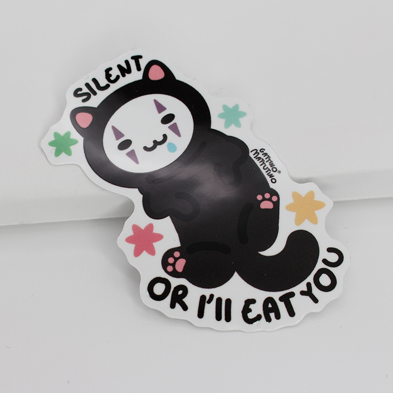 Sticker: silent or i'll eat you