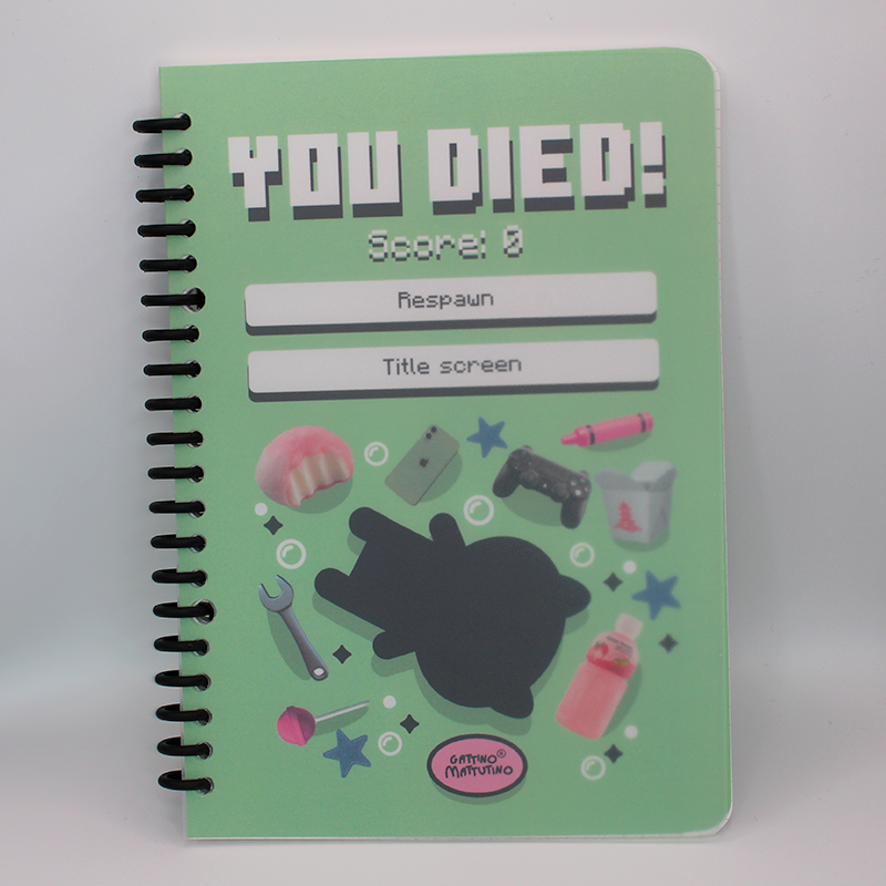 Quaderno "you died!"