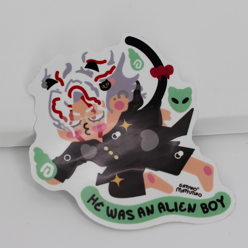 Sticker: he was an alien boy