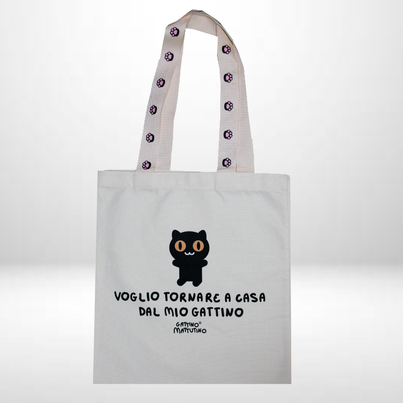 Shopper voglio tornare a casa dal mio gattino